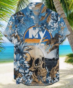 New York Islanders NHL Hawaiian Shirt Tropical Skull Design For Men Women