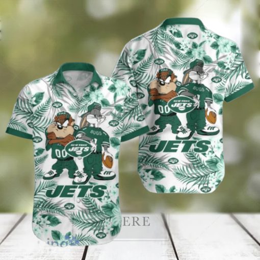 New York Jets Hawaiian Shirt Taz and Bugs For NFL Team