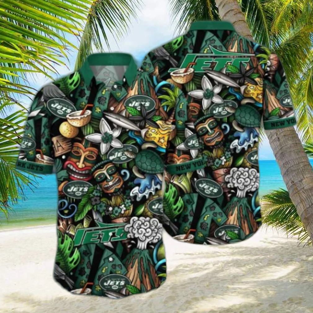 New York Jets NFL Flower Hawaii Shirt And Tshirt For Fans New York Jets NFL Flower Hawaii Shirt And Tshirt For Fans
