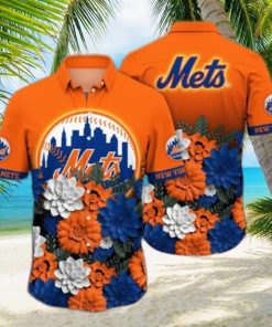 New York Mets MLB Flower Hawaii Shirt And Tshirt For Fans