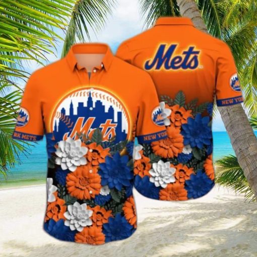 New York Mets MLB Flower Hawaii Shirt And Tshirt For Fans