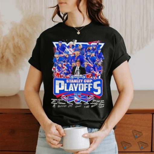 New York Rangers 2024 Stanley Cup Playoffs Signatures Shirt
