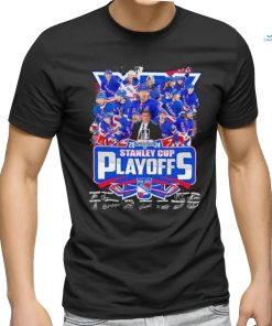 New York Rangers 2024 Stanley Cup Playoffs Signatures Shirt