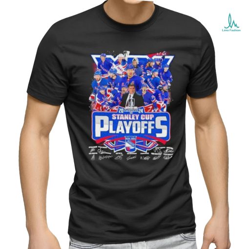 New York Rangers 2024 Stanley Cup Playoffs Signatures Shirt