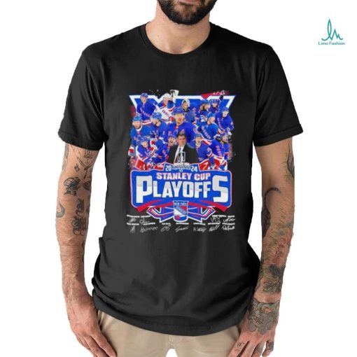 New York Rangers 2024 Stanley Cup Playoffs Signatures Shirt
