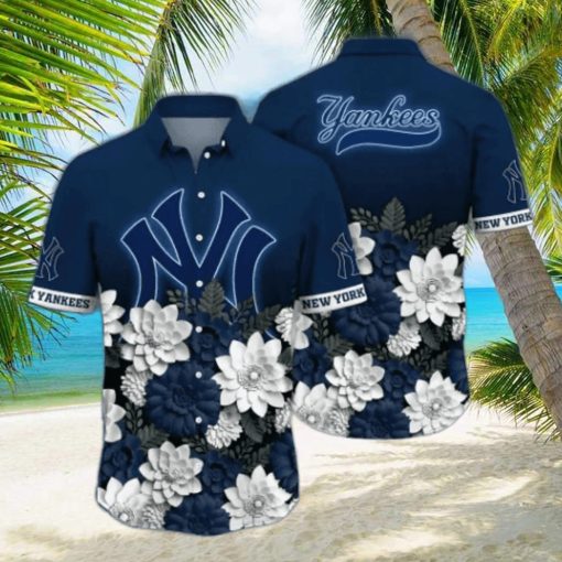 New York Yankees MLB Flower Hawaii Shirt And Tshirt For Fans