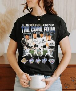 New York Yankees The Core Four 5 Time World Series Champions Signatures Shirt