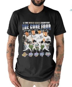 New York Yankees The Core Four 5 Time World Series Champions Signatures Shirt