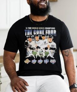 New York Yankees The Core Four 5 Time World Series Champions Signatures T shirt