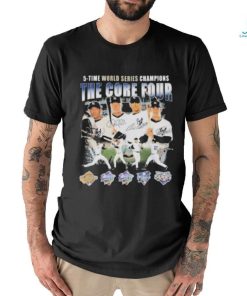 New York Yankees The Core Four 5 Time World Series Champions Signatures T shirt