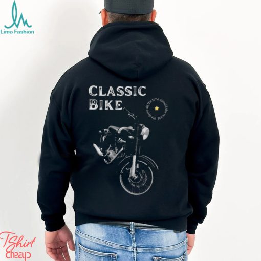 Nice black and white illustrated classic bike 2024 shirt