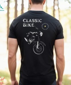 Nice black and white illustrated classic bike 2024 shirt