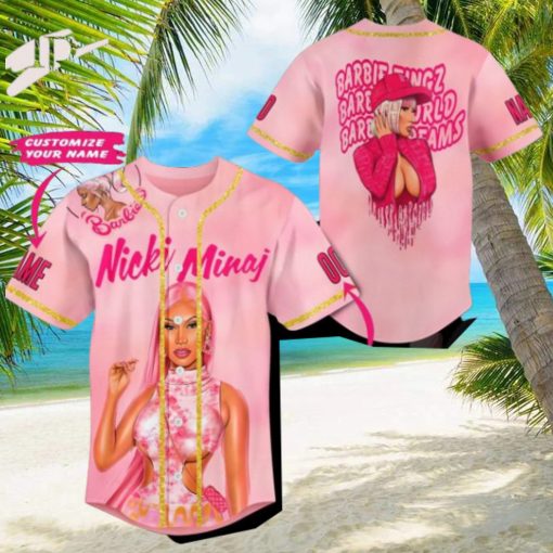 Nicki Minaj Barbie Album Custom Baseball Jersey
