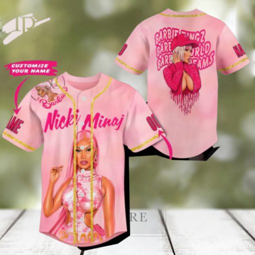 Nicki Minaj Barbie Album Custom Baseball Jersey