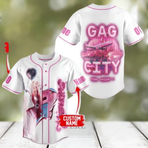 Nicki Minaj Gag City Pink Friday 2 Custom Baseball Jersey