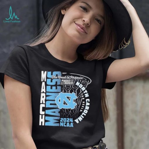 North Carolina Tar Heels 2024 NCAA Basketball the road to Phoenix March Madness shirt