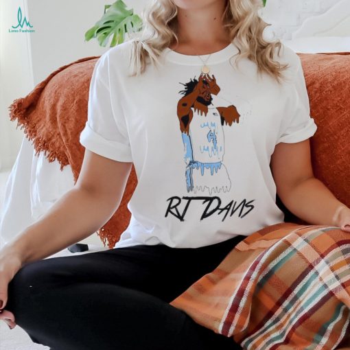 North Carolina Tar Heels RJ Davis 4 player drip shirt