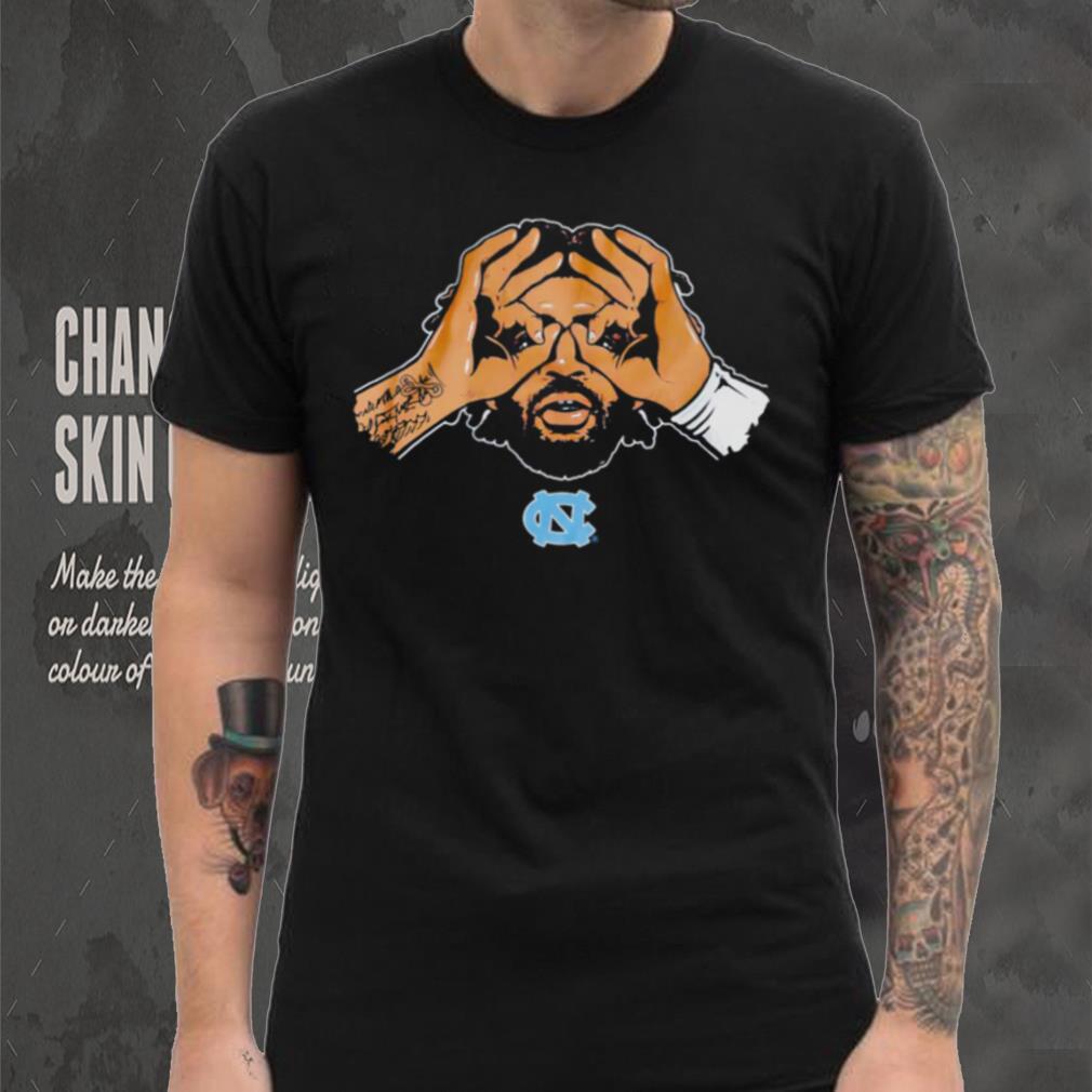 North Carolina Tar Heels basketball RJ Davis goggles logo shirt North Carolina Tar Heels basketball RJ Davis goggles logo shirt