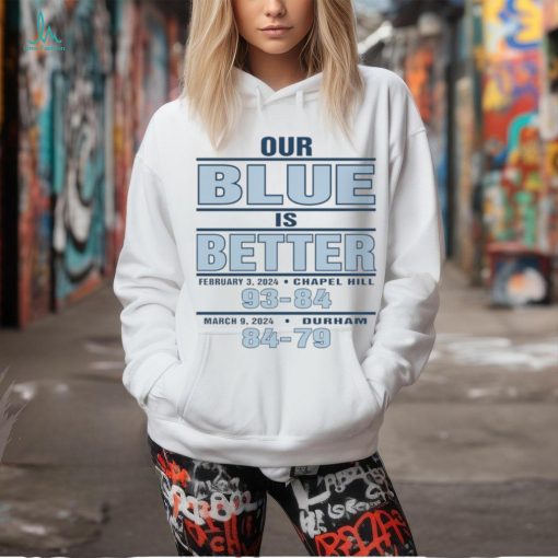 North Carolina Tar Heels our blue is better shirt