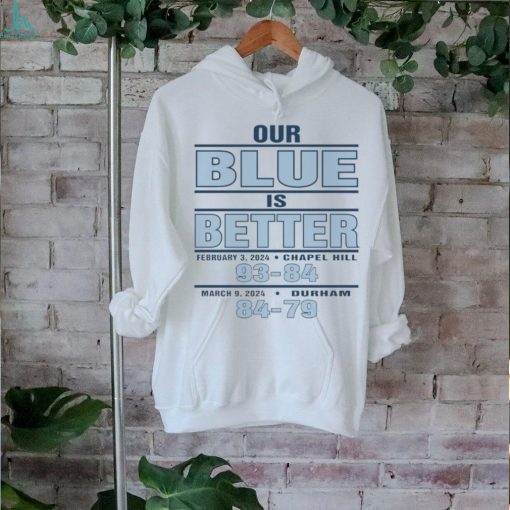 North Carolina Tar Heels our blue is better shirt