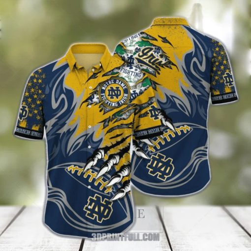 Notre Dame Fighting Irish 3D Hawaiian shirt Men