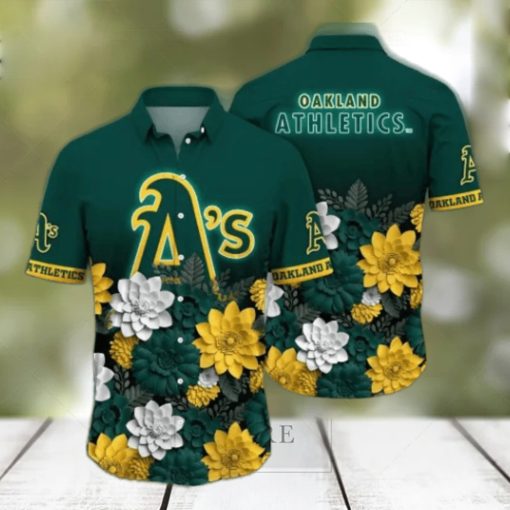 Oakland Athletics MLB Flower Hawaii Shirt And Tshirt For Fans