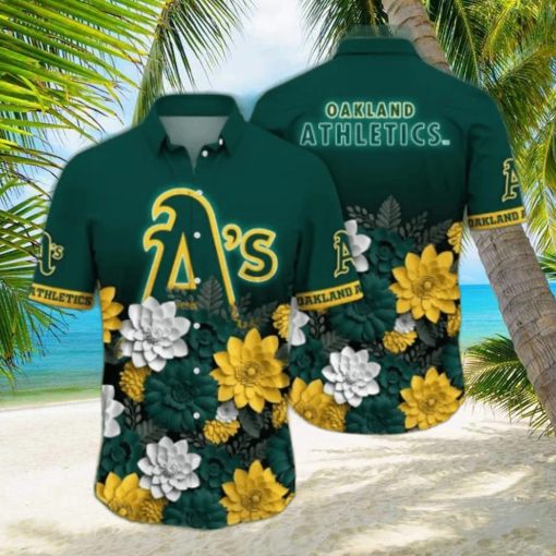 Oakland Athletics MLB Flower Hawaii Shirt And Tshirt For Fans