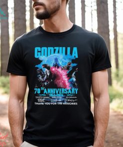 Offcial Sale Godzilla 70th Anniversary 1954 2024 Thank You For The Memories Signatures Shirt