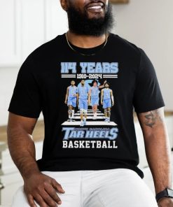 Official 114 Years 1910 2024 North Carolina Tar Heels Men’s Basketball Signatures Shirt