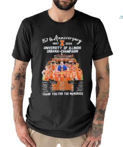 Official 157 Th Anniversary 1867 2024 Illinois Fighting Illini University Of Illinois Urbana Champaign Thank You For The Memories Shirt