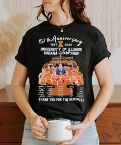 Official 157 Th Anniversary 1867 2024 Illinois Fighting Illini University Of Illinois Urbana Champaign Thank You For The Memories Shirt