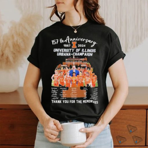 Official 157 Th Anniversary 1867 2024 Illinois Fighting Illini University Of Illinois Urbana Champaign Thank You For The Memories Shirt