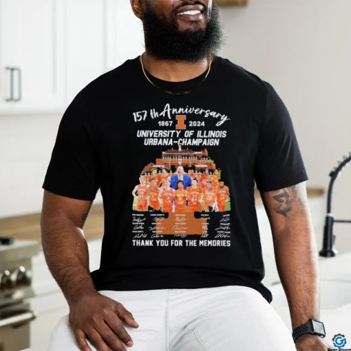 Official 157 Th Anniversary 1867 2024 Illinois Fighting Illini University Of Illinois Urbana Champaign Thank You For The Memories Shirt