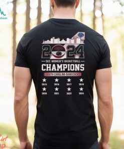 Official 2024 Sec Women’s Basketball Champions South Carolina Gamecocks Skyline Shirt