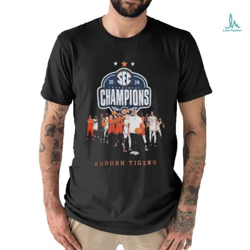 Official 2024 sec men’s basketball tournament champions auburn all teams shirt