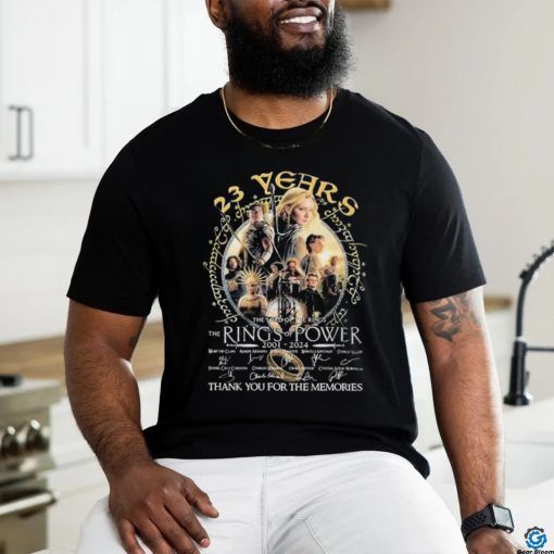 Official 23 Years The Lord Of The Rings – Rings Of Power 2001 2024 Thank You For The Memories Shirt