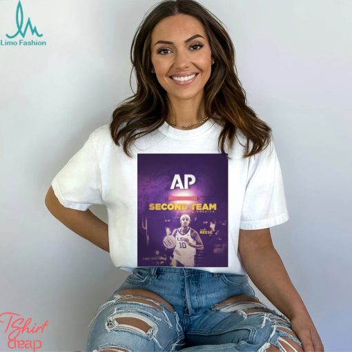 Official Angel Reese LSU Women’s Basketball Is On The Associated Press Second Team All America T shirt