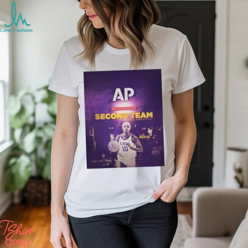 Official Angel Reese LSU Women’s Basketball Is On The Associated Press Second Team All America T shirt