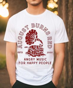 Official August Burns Red Tour Record Player Angry Music For Happy People Shirt
