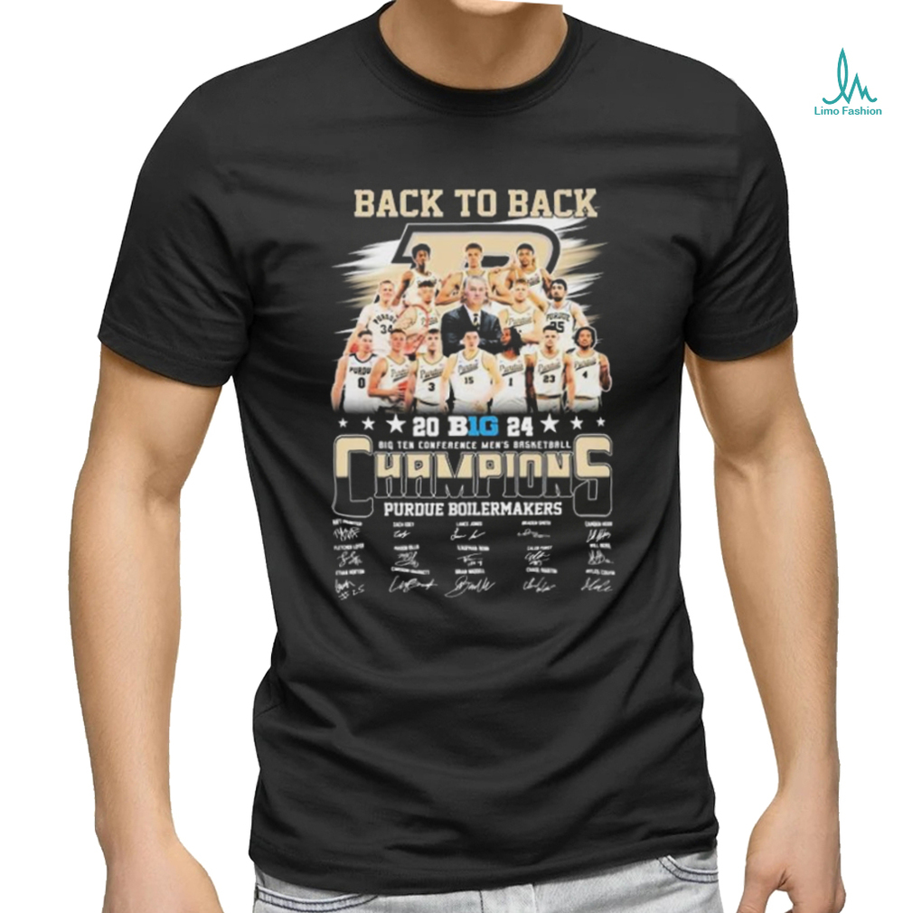 Official Back To Back 2024 Big Ten Conference Men’s Basketball Champions Purdue Boilermakers Signatures Shirt Official Back To Back 2024 Big Ten Conference Men’s Basketball Champions Purdue Boilermakers Signatures Shirt