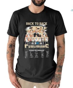 Official Back To Back 2024 Big Ten Conference Men’s Basketball Champions Purdue Boilermakers Signatures Shirt