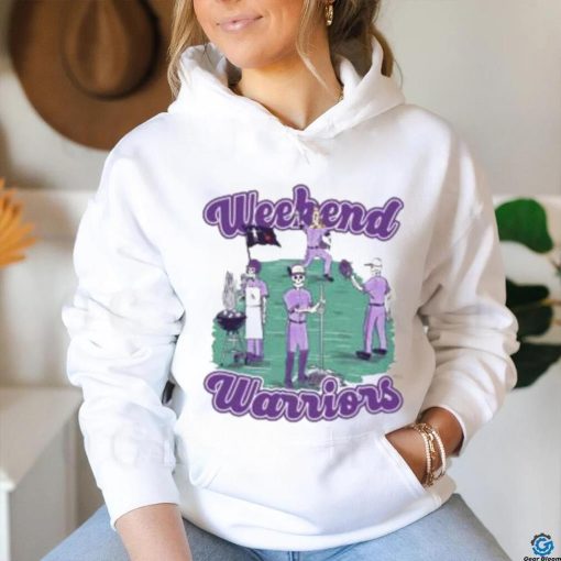 Official Barstool Sports Merch Store Barstool U Ec Weekend Warriors Crew neck from Barstool U Barstool Sports Apparel shirt