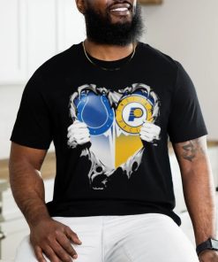 Official Blood Inside Heart Indianapolis Colts And Indiana Pacers T Shirt