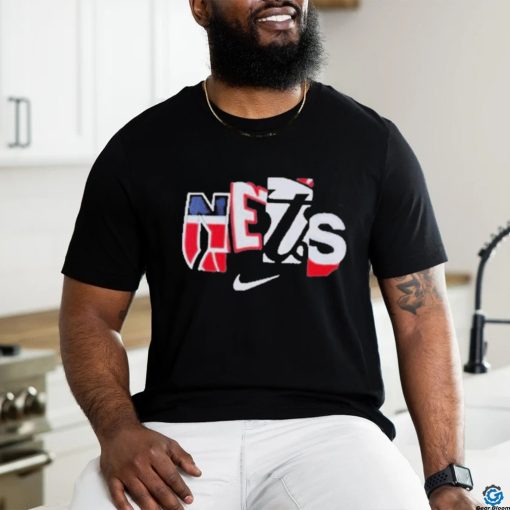 Official Brooklyn nets nike 2021 22 city edition essential wordmark collage T shirt