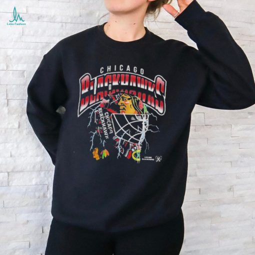 Official Chicago blackhawks 2024 crease lightning shirt