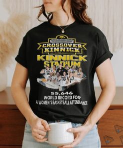 Official Crossover Kinnick Iowa Women’s Basketball Kinnick Stadium 55,646 World Record For A Women’s Basketball Attendance Tee Shirt