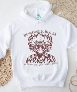 Official Dungeons and diners and dragons and drive ins and dives flames T shirt