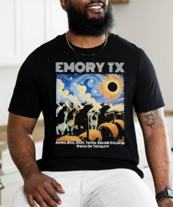 Official Emory Tx Solar Eclipse April 8th 2024 Total Solar Eclipse Path Of Totality T shirt