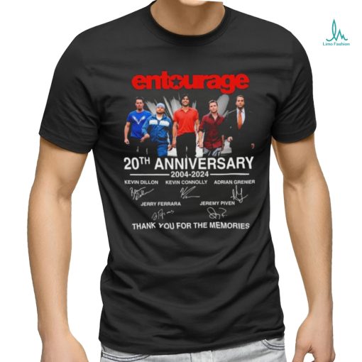 Official Entourage 20th Anniversary 2004 2024 Thank You For The Memories Signatures Shirt