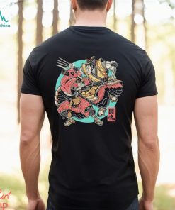 Official Fighting Spirit Samurai Deadpool & Wolverine T shirt